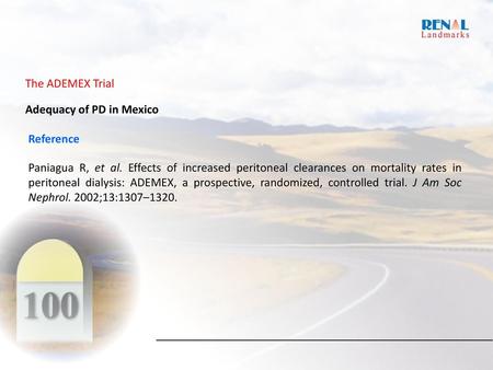 The ADEMEX Trial Adequacy of PD in Mexico Reference