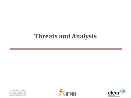 Threats and Analysis.