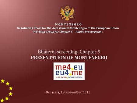 PRESENTATION OF MONTENEGRO