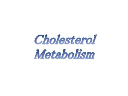 Cholesterol Metabolism