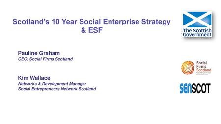 Scotland’s 10 Year Social Enterprise Strategy