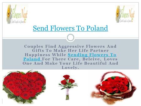 Couples Find Aggressive Flowers And Gifts To Make Her Life Partner Happiness While Sending Flowers To Poland For There Care, Beleive, Loves One And Make.