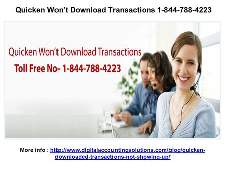 Quicken Won’t Download Transactions 