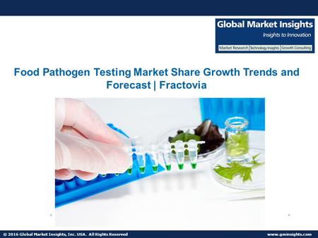 Food Pathogen Testing Market Share Growth Trends and Forecast | Fractovia.