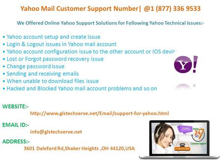 Yahoo Customer Support Phone Number 1877-503-0107