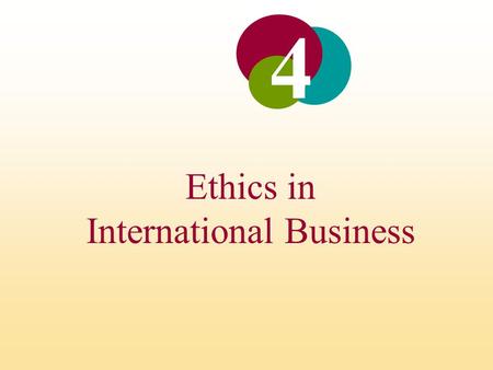 Ethics in International Business