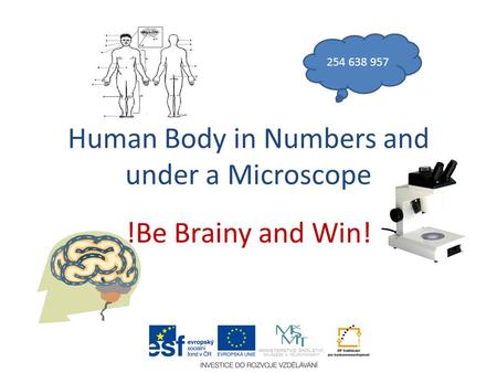 Human Body in Numbers and under a Microscope !Be Brainy and Win! 254 638 957.