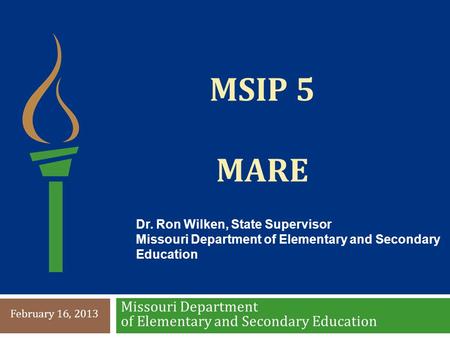 Missouri Department of Elementary and Secondary Education