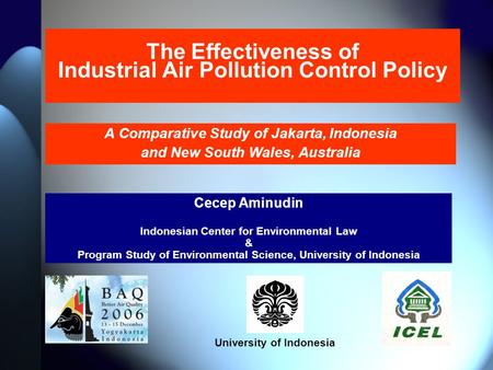 The Effectiveness of Industrial Air Pollution Control Policy