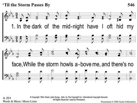 1-1 Till the Storm Passes By 546‘Til the Storm Passes By.