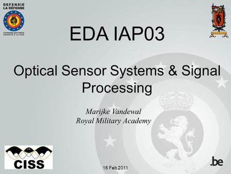 EDA IAP03 Optical Sensor Systems & Signal Processing