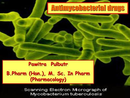 B.Pharm (Hon.), M. Sc. In Pharm (Pharmacology)