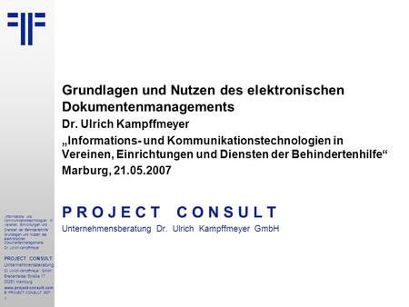 Grundlagen und Nutzen des elektronischen Dokumentenmanagements