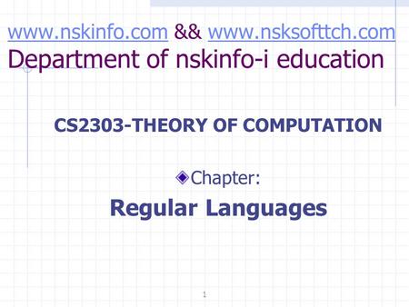 CS2303-THEORY OF COMPUTATION