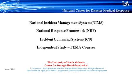 National Incident Management System (NIMS)