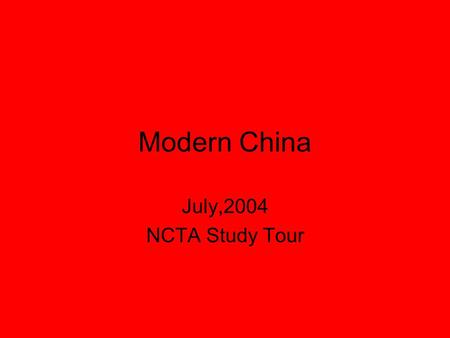 Modern China July,2004 NCTA Study Tour. Aerial view of the Forbidden City.