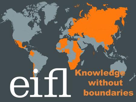 Knowledge without boundaries. Public library advocacy IAWG meeting, Amsterdam, 2012.