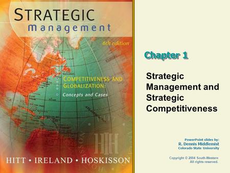 Strategic Management and Strategic Competitiveness