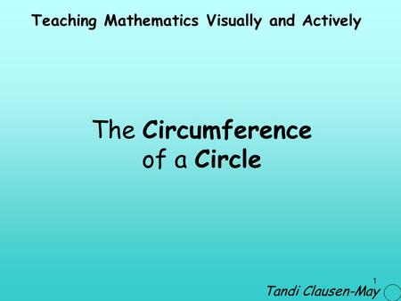 The Circumference of a Circle