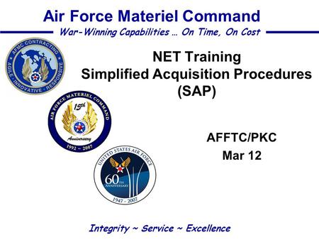 NET Training Simplified Acquisition Procedures (SAP)