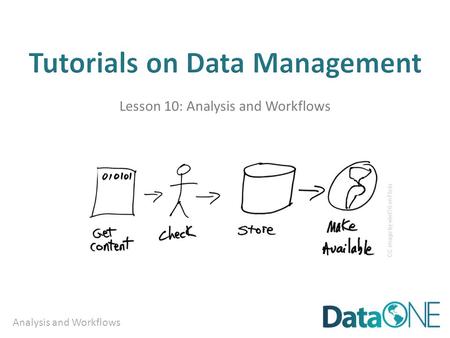 Analysis and Workflows Lesson 10: Analysis and Workflows CC image by wlef70 on Flickr.