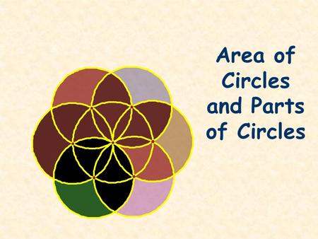 Area of Circles and Parts of Circles