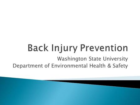 Back Injury Prevention