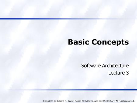 Software Architecture Lecture 3