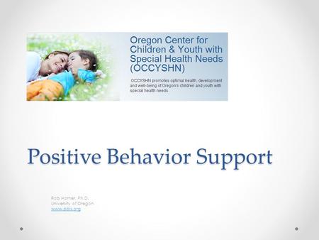 Positive Behavior Support