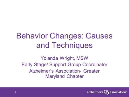 Behavior Changes: Causes and Techniques