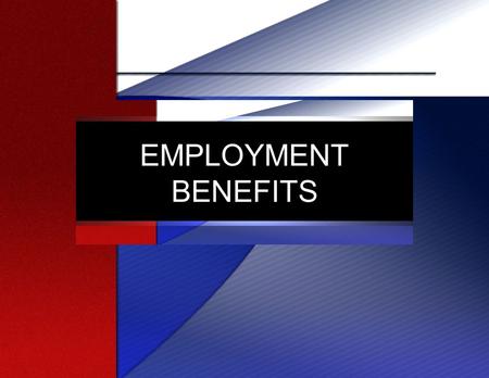 EMPLOYMENT BENEFITS.