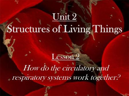 Unit 2 Structures of Living Things