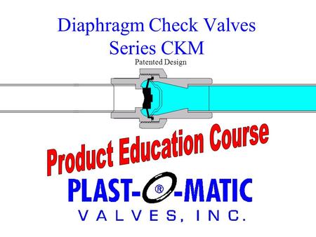 Diaphragm Check Valves Series CKM Patented Design.