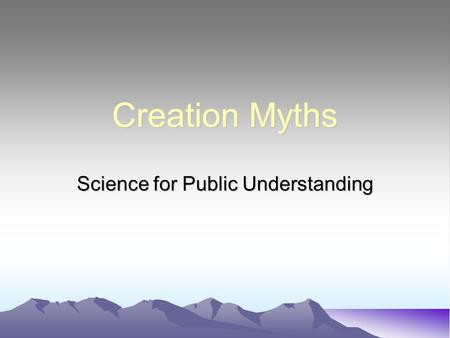 Science for Public Understanding