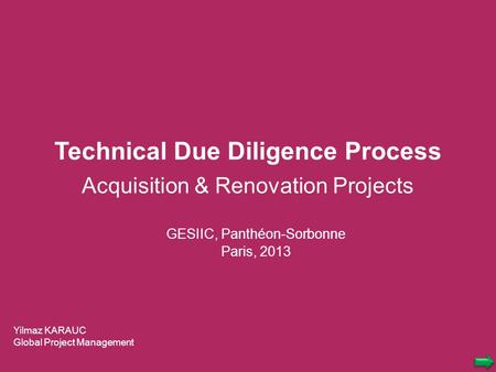 Technical Due Diligence Process