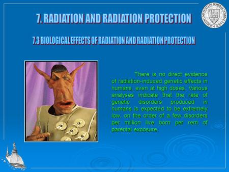 7. RADIATION AND RADIATION PROTECTION