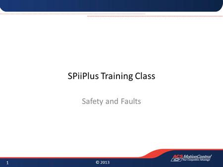 SPiiPlus Training Class