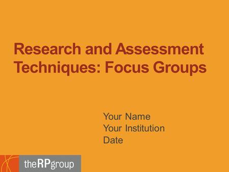 Bridging Research, Information and Culture An Initiative of the Research and Planning Group for California Community Colleges Your Name Your Institution.