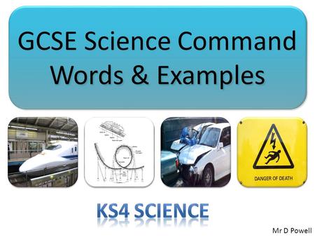 GCSE Science Command Words & Examples