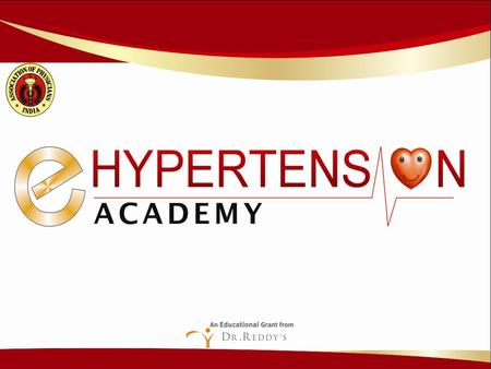 MODULE 3 CHAPTER 1A E-Hypertension Academy CARDIOVASCULAR CHANGES IN HYPERTENSION.