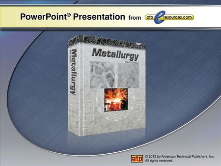 PowerPoint ® Presentation Chapter 9 Positive Materials Identification Existing Material Identifications Identification Methods Portable Quantitative Analysis.