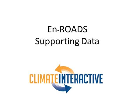 En - ROADS Supporting Data. Commercialization Time and Progress Ratios.