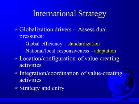 International Strategy