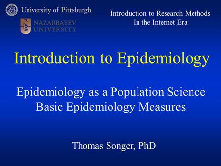 Introduction to Epidemiology