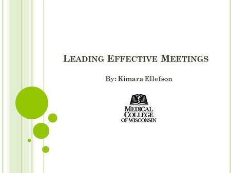 Leading Effective Meetings