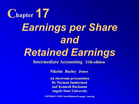 Earnings per Share and Retained Earnings