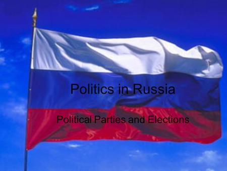 Political Parties and Elections