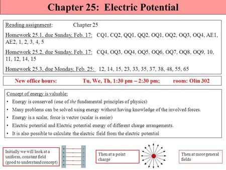 Chapter 25: Electric Potential