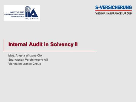 Internal Audit in Solvency II