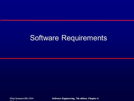 Software Requirements